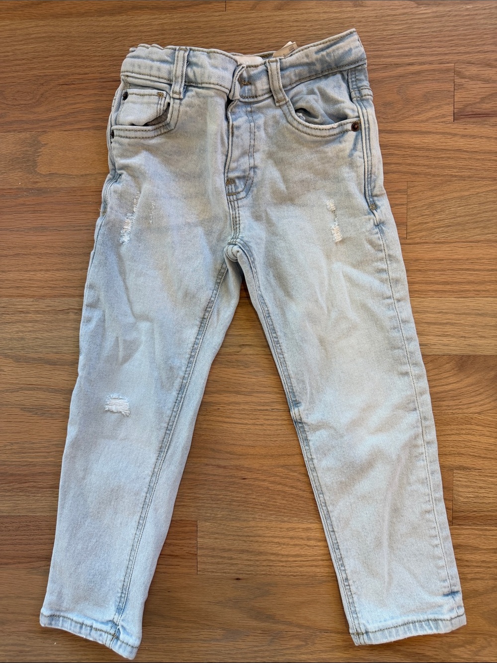 Zara Light Blue Distressed Kids Jeans Unisex 4T